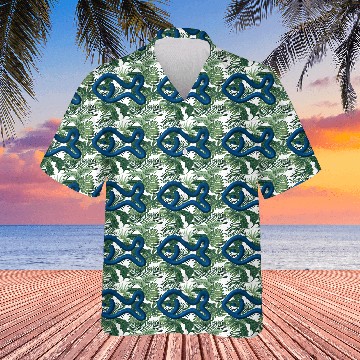 Discover Fish embroidered Hawaiians