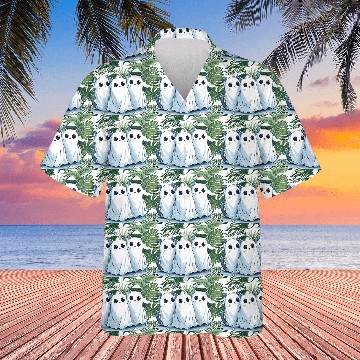 Discover Funny Ghost Cat Hawaiians