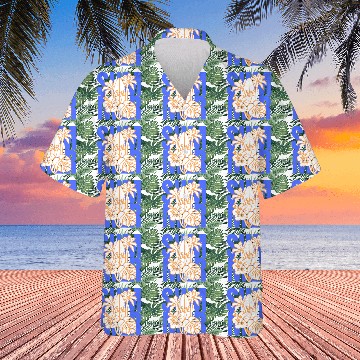 Discover Summer Surfboard & Palm Tree Tropical Design Hawaiians