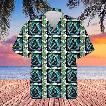 Discover Celestial Samurai Warrior Galaxy Sword Art Hawaiians