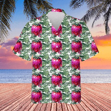 Discover Vivid Dripping Strawberry Artwork Hawaiians