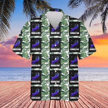 Discover Vivid Surrealism Hand with Cosmic Lights Hawaiians