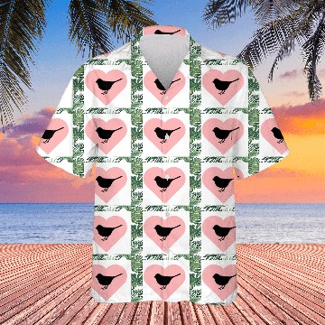 Discover Silhouette Bird Heart Design Hawaiians