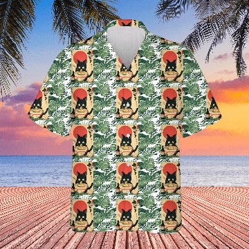 Discover Ramen Cat Retro Poster Hawaiians