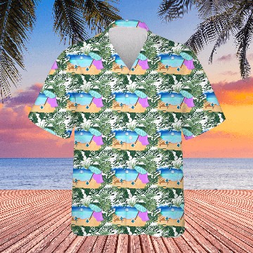 Discover Summer Beach Scene Illustration Hawaiians