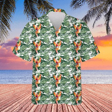 Discover Fiery Phoenix Watercolor Illustration Hawaiians