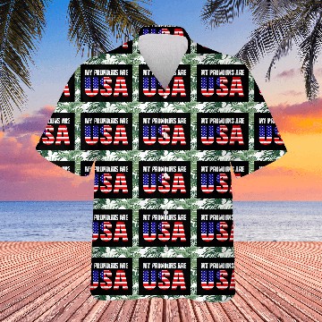 Discover My Pronouns Are USA Flag Design Hawaiians