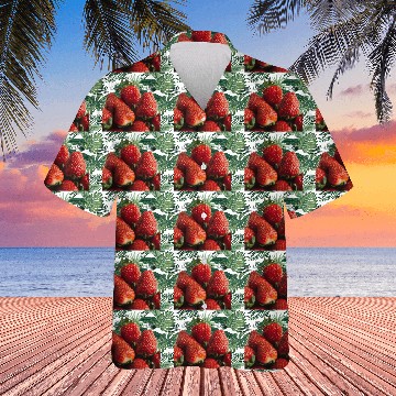 Discover Vivid Strawberry Cluster Print Hawaiians