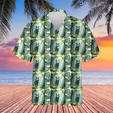 Discover Mystic Forest Wolf Illustration Hawaiians