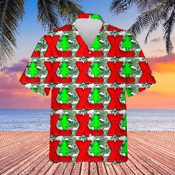 Discover Festive Christmas Tree and XMAS Typography Hawaiians