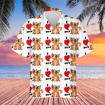 Discover I heart mew Tabby Cat Hawaiians