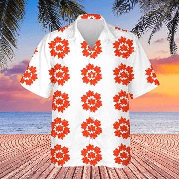 Discover Red maple leaves pattern Hawaiians