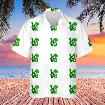 Discover Love Uncle St Patrick's Day Green Plaid Leopard Sh Hawaiian Shirts