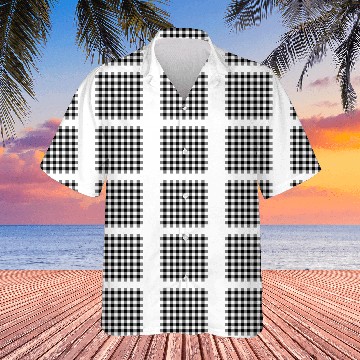 Discover Black and White Gingham Pattern Hawaiians