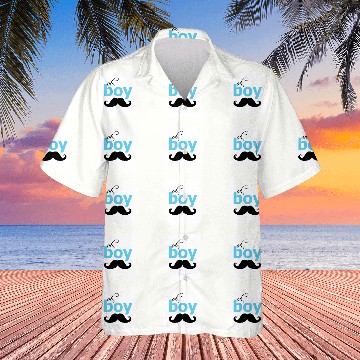 Discover It's a Boy Mustache Baby Shower Maternity T Hawaiians