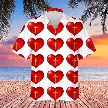 Discover Cross and Heart Hawaiian Shirts