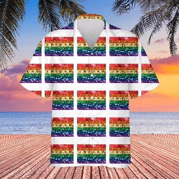 Discover sequin pride flag Hawaiians