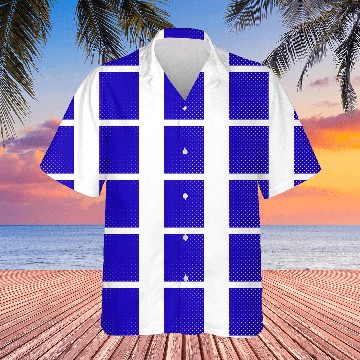 Discover little  dots royal blue Hawaiian Shirts