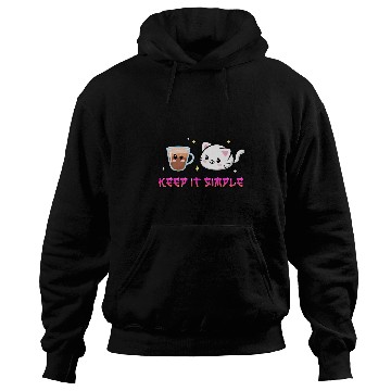 Discover Cat Coffee Cute Kawaii Keep It Simple Japanese Anime Hoodies