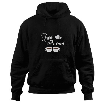 Discover Just Married Coffee Couples Wedding Honeymoon Bound Hoodies