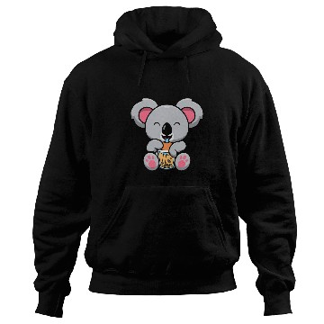 Discover Bubble Milk Tea Koala Cute Koala Drinking Boba Milk Tea Hoodies