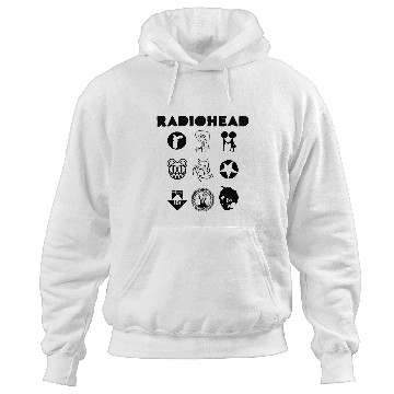 Discover Radiohead Black All Icon Hoodies