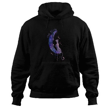 Discover black cats Paws Celestial Cat and Moon Hoodies