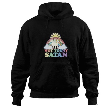 Discover Unicorns Not Today Satan Rainbow Hoodies