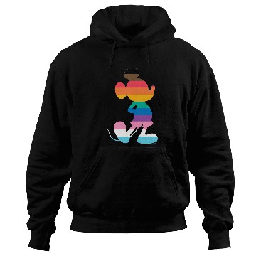 Discover Disney Mickey Mouse Pride Inclusive Pose Rainbow Icon Fill Zip Hoodies