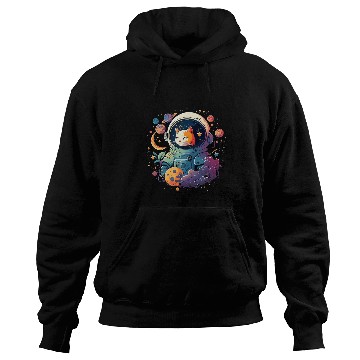 Discover Cat Paws Astronaut Outer Space Kitty on Galaxy Cat Lover 3 Hoodies