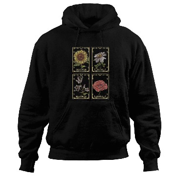 Discover Sunflower Daisy Poppy Buckwheat Tarot Box Up Hoodies