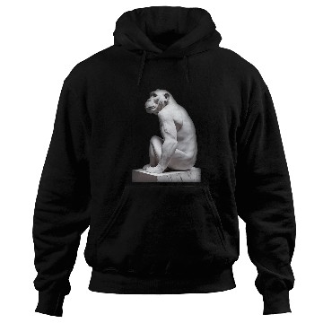 Discover WhiteMarble Statue Of A Chimpanzee Hoodies