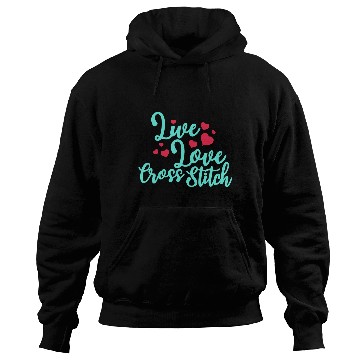 Discover Womens Live Love Cross Stitch Hoodies