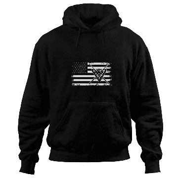 Discover Billiards American Flag Cue Pool Balls Billiard Player Gift Hoodies
