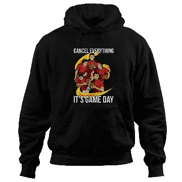 Discover Cancel everything its game day Design for a Rugby Player Hoodies