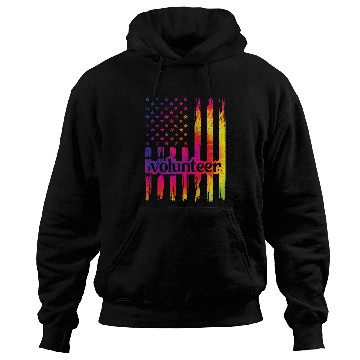 Discover Volunteer US Flag Voluntary Worker Volunteering Hoodies