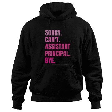Discover Sorry Cant Assistant Principal Bye Retro School Worker 1 Hoodies