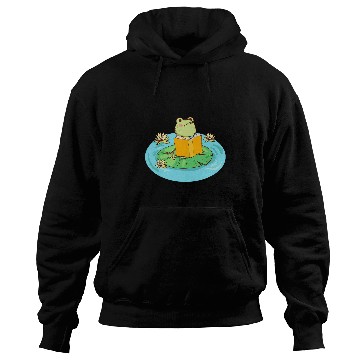 Discover Frog Reading Book Toad Reader Bookworm Kawaii Hoodies