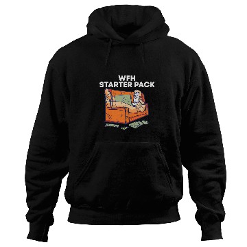 Discover WFH Starter Pack Funny Employee Humor Staff Work From homes Hoodies