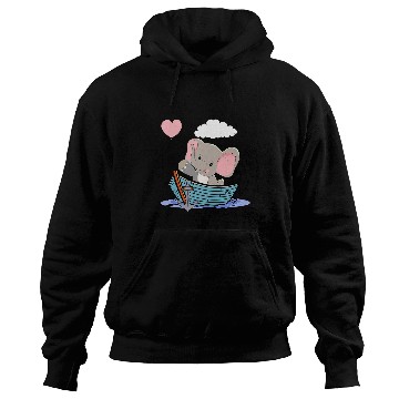 Discover Elephant maritime child boat fantasy sailor captain baby Hoodies