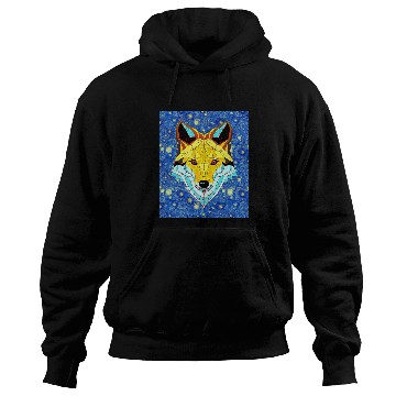 Discover Fox Lover Starry Night Animal Face Mandala Fox Hoodies