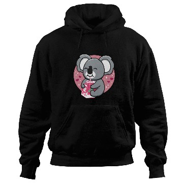 Discover Funny Bear Kawaii Koala Bear Drinking Strawberry Milk Cute Japanese Cute Bears Hoodies