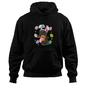 Discover Dog Doberman Easter Egg Lover Bunny Ear Doberman Dog Face Easter Sunday Hoodies