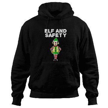 Discover Elf and Safety Work Christmas Party Construction Worker Hoodies