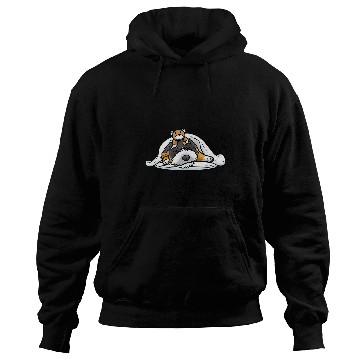 Discover Bernedoodle Dog With Stuffed Animal Sleeping Napping Hoodies