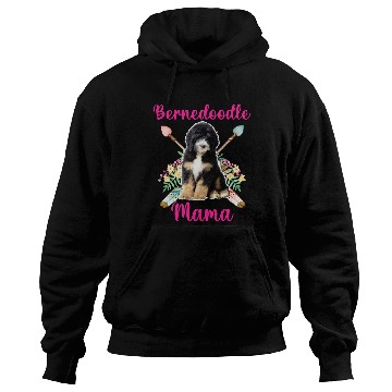 Discover Bernedoodle Mama Cute Mama Bernedoodle Dog Lover Hoodies