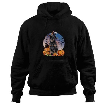 Discover Dog Halloween Heeler Jack O Lantern Pumpkin Moon 54 Hoodies