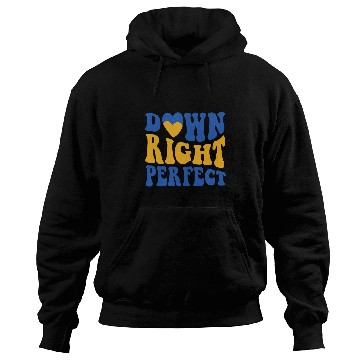 Discover Groovy World Down Syndromes Day Awareness Down Right Perfect Hoodies