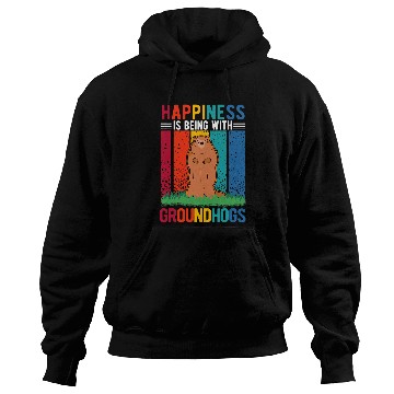 Discover Groundhog Happiness Marmot Woodchuck Hoodies
