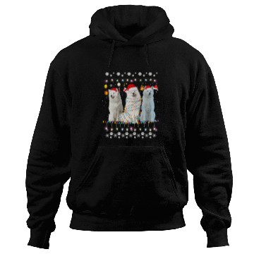 Discover Dog Samoyed xmass Lighting Matching Ugly Samoyed Dog Christmas 73 Hoodies